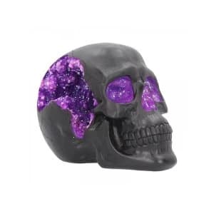 Geode Resin Skull Figurine 17cm