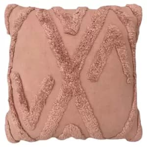 Kamjo Geometric Tufted Cushion Blush