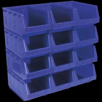 Sealey Plastic Storage Bin 209 x 356 x 164mm Blue Pack of 12