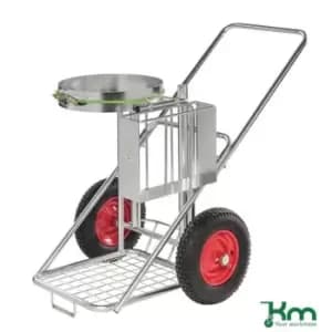 Slingsby Steel Street Cleaning Trolley, Pneumatic Tyred Wheels