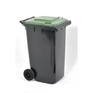 Slingsby Container - Refuse 240 Litre 2 Wheeled Grey + Green Lid