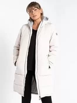 Dare 2b Laura Whitmore Reputable Longline II Jacket - Cream, Size 10, Women