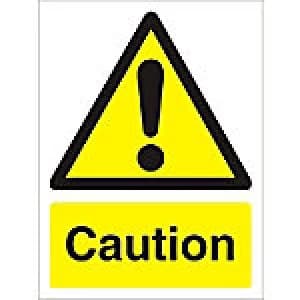 Warning Sign Caution Plastic 40 x 30 cm
