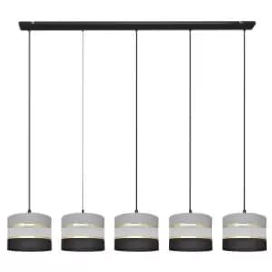 Helen Straight Bar Pendant Ceiling Light Black, Gold, Grey 115cm