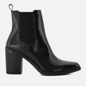 Dune Womens Promising Block-Heel Western Boots - Black - UK 4