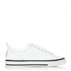M by Moda Low Top Estea Trainers - WHT/WHT BACK