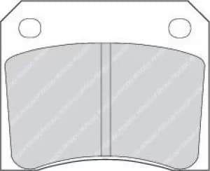 Ferodo FDB815 Brake Pad Set Rear Axle Premier Car