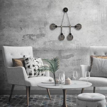 Swing - 3222 Black Fume Wall Lamp