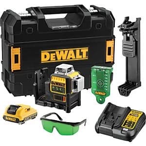 DEWALT DCE089D1G-GB 10.8V 2.0Ah Self Levelling Multi Line Green Rotary Laser