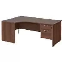 Dams International Left Hand Ergonomic Desk MP18ELP2W 1,800 x 1,200 x 725 mm