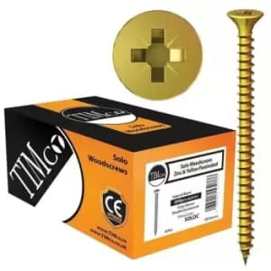 3.0 x 25mm Solo Zinc & Yellow Woodscrew Qty 200 - Timco