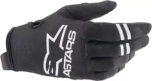 Alpinestars Radar Youth Motocross Gloves, black-white, Size S, black-white, Size S