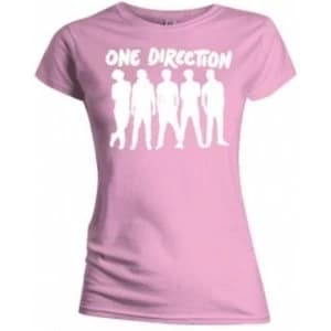 One Direction Silhouette Wht on Pink Skinny TS: Small