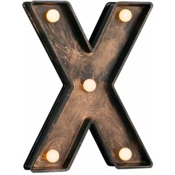 Minisun - Battery Powered Vintage Carnival Bronze Marquee Letters Lights - X