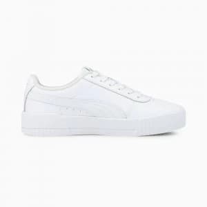 PUMA Carina L Youth Trainers, White Size 3 Shoes