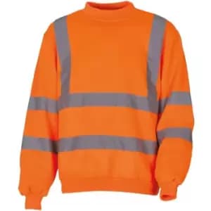Yoko Unisex Hi-Vis Heavyweight Sweatshirt (Pack of 2) (2XL) (Hi Vis Orange) - Hi Vis Orange