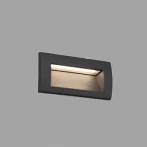 Sedna LED Outdoor Recessed Wall Light Dark Grey IP65