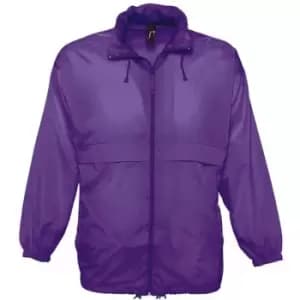 SOLS Unisex Surf Windbreaker Lightweight Jacket (M) (Blue Atoll)