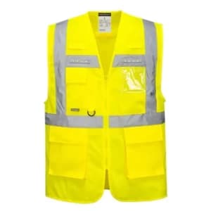 Portwest Orion Executive Class 2 Hi Vis LED Waistcoat Yellow 3XL
