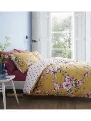Catherine Lansfield Canterbury Easy Care Duvet Cover Set In Ochre