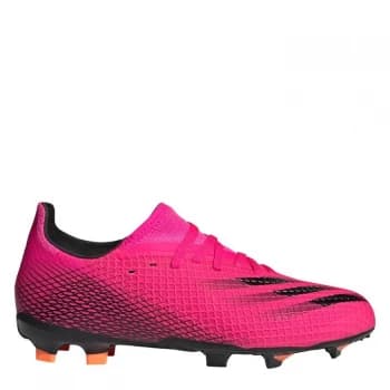 adidas X Ghosted .3 Childrens FG Football Boots - ShockPink/Orang