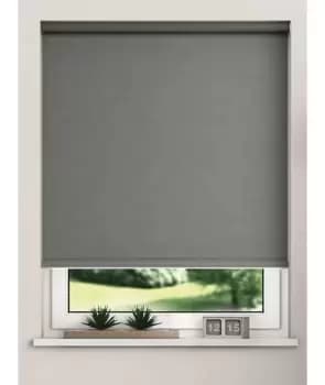 New Edge Slate Grey Blackout Roller Blinds 105cm