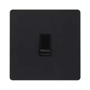 BG Evolve Matt Black Single Press Switch 10A - PCDMB14B
