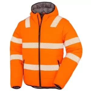 Result Genuine Recycled Unisex Adult Ripstop Safety Jacket (3XL) (Fluorescent Orange)