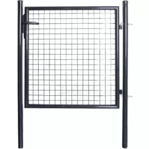 Mesh Garden Gate Galvanised Steel 85.5x100cm Grey Vidaxl Grey