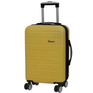IT Luggage Legion 8 Wheel Single Expander Hard Shell Cabin Yellow Suitcase