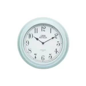 Living Nostalgia Vintage Blue Indoor Wall Clock