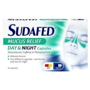 Sudafed Mucus Day & Night Capsules 16s