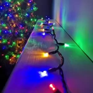 Samuel Alexander - 100 LED 10m Heavy Duty Indoor Outdoor Static Connectable Christmas Lights in Multicoloured