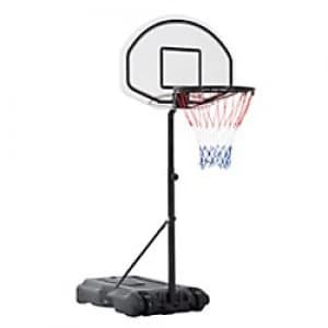 HOMCOM Steel Frame Freestanding Basketball Hoop Black