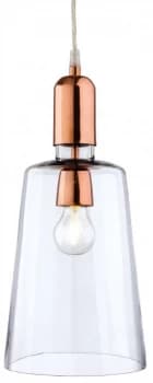 1 Light Craft Ceiling Pendant Clear Glass, Copper, E27