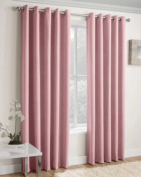 JD Williams Vogue Light Filtering Eyelet Curtain Blush 167 x 183cm YK67823