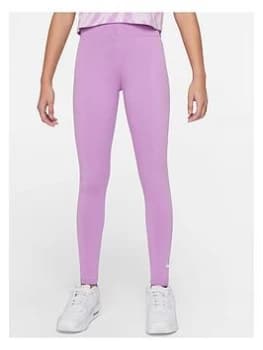 Nike Older Girls Nsw Favorites Swoosh Legging - Violet, Violet, Size L=12-13 Years