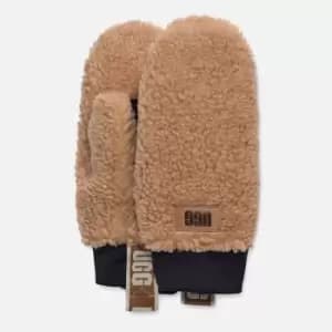 UGG Logo-Detailed Fleece Mittens - S/M