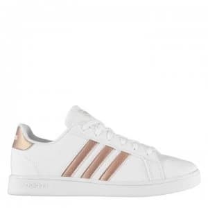 adidas adidas Grand Court K Junior Trainers - Wht/Copper/Wht
