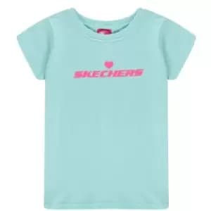 Skechers Heart Short Sleeve T Shirt - Blue