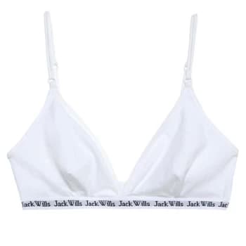 Jack Wills Biddstone Heritage Triangle Bralette - White