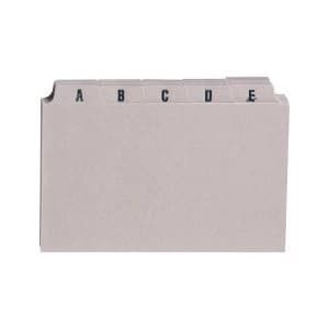 5 Star Office Guide Card Set A Z 5x3in 25 Cards 127x76mm Buff