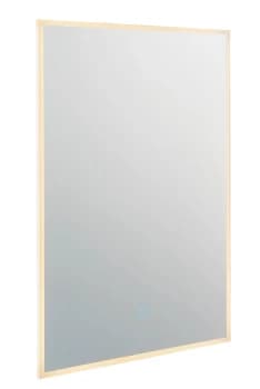 Tec Bathroom Integrated LED Wall Mirrored Glass & Metallic Silver Effect Paint 1 Light IP44