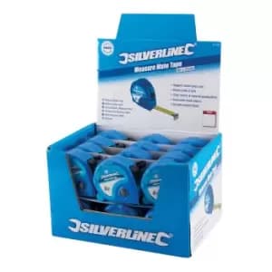 Silverline Measure Mate Tape Display Box 24pce 8m / 26ft x 25mm 675126