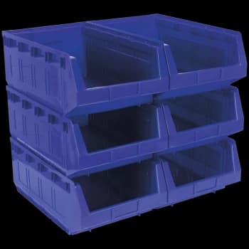 Sealey Plastic Storage Bin 310 x 500 x 190mm Blue Pack of 6