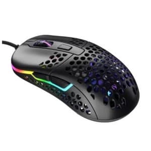 XTRFY M42 Wired Optical Ultra-Light Gaming Mouse, USB, 400-16000 DPI, Omron Switches, Adjustable RGB, Modular Design, Black