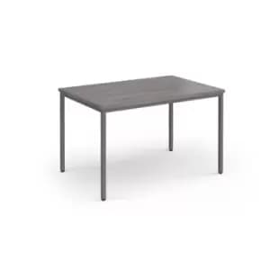 Flexi 25 rectangular table with graphite frame 1200mm x 800mm - grey oak