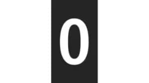 HellermannTyton WIC0 Cable Markers, Pre-printed "0", Black, 2 2.8mm Dia. Range