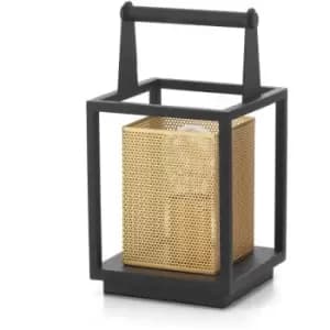Onli Malik Box Table Lamp, Black, Gold