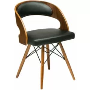 Walnut Veneer Chair with Indented Back - Premier Housewares